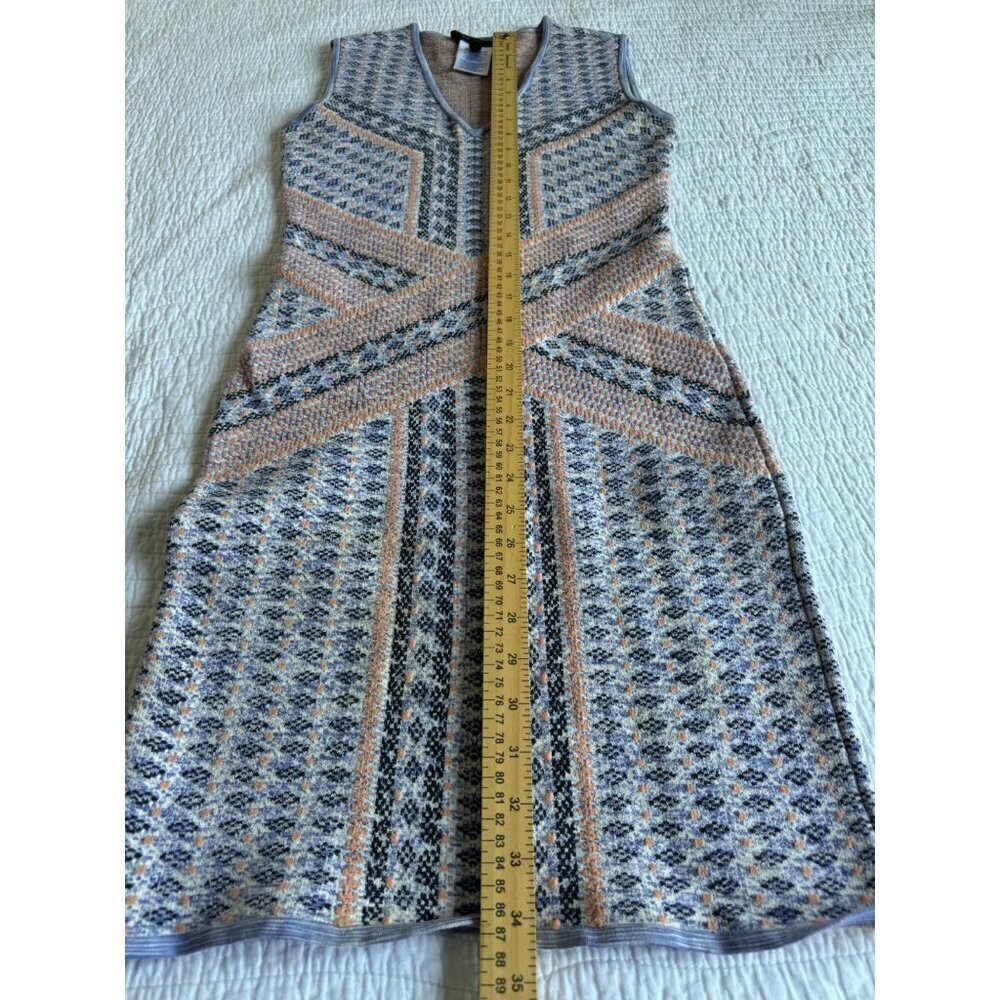 BCBGMAXAZRIA Jose Jacquard Bodycon Sleeveless Dress SZ S Party Lilac Peach - Picture 6 of 10